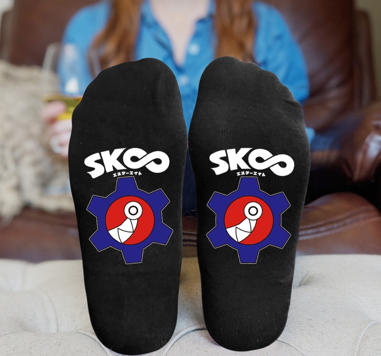 SK∞ Anime Knitted Print Socks Adult One Size Tube Height 15cm