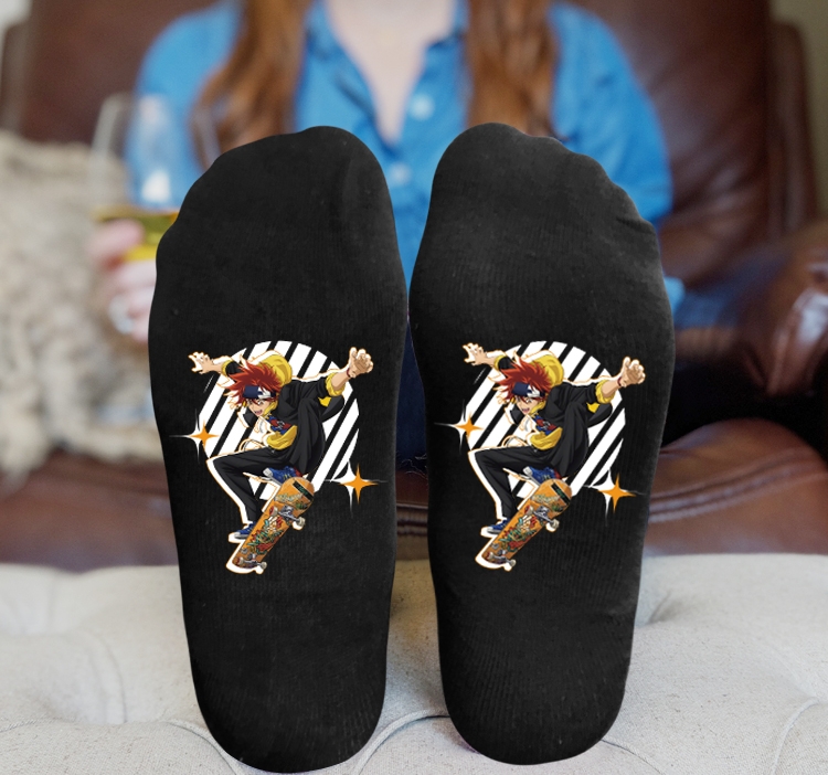 SK∞ Anime Knitted Print Socks Adult One Size Tube Height 15cm
