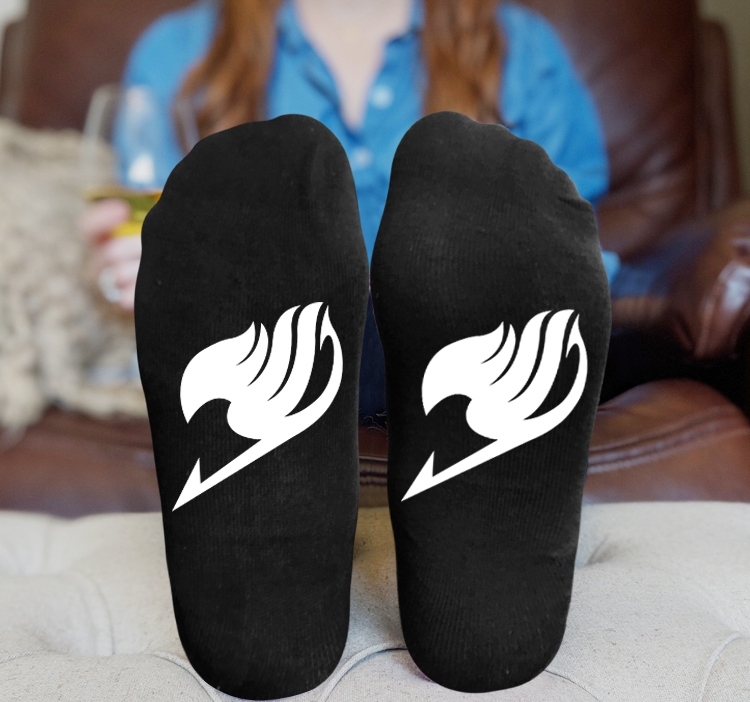 Fairy tail Anime Knitted Print Socks Adult One Size Tube Height 15cm