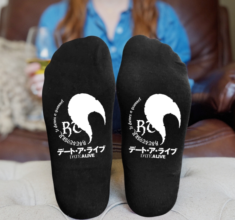 Date-A-Live Anime Knitted Print Socks Adult One Size Tube Height 15cm