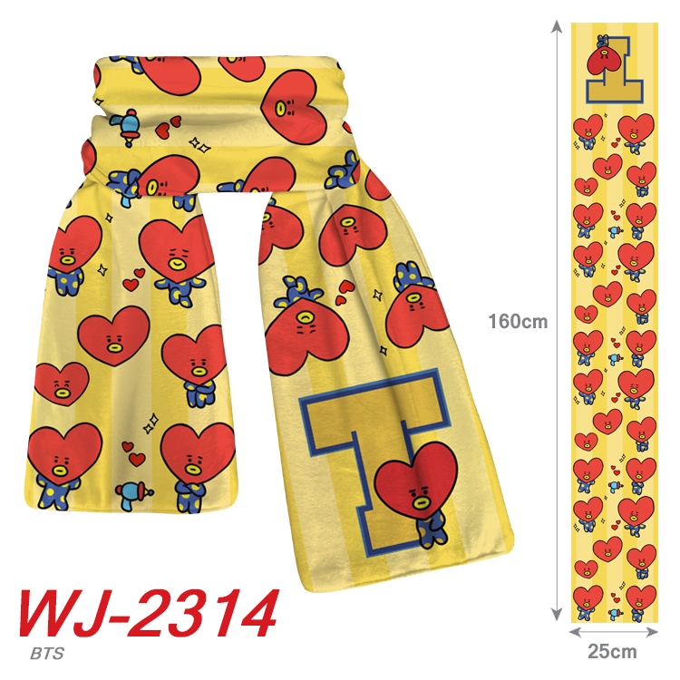 BTS Movie Star Plush Impression Scarf Neck 25x160cm WJ-2314