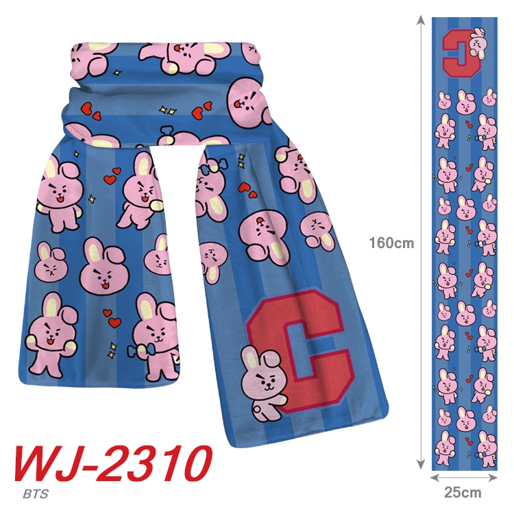BTS Movie Star Plush Impression Scarf Neck 25x160cm WJ-2310