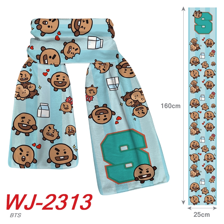 BTS Movie Star Plush Impression Scarf Neck 25x160cm WJ-2313
