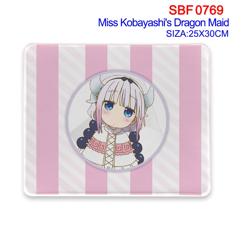 Mouse pad Miss Kobayashis Dragon Maid Anime peripheral edge lock mouse pad 25X30cm SBF-769