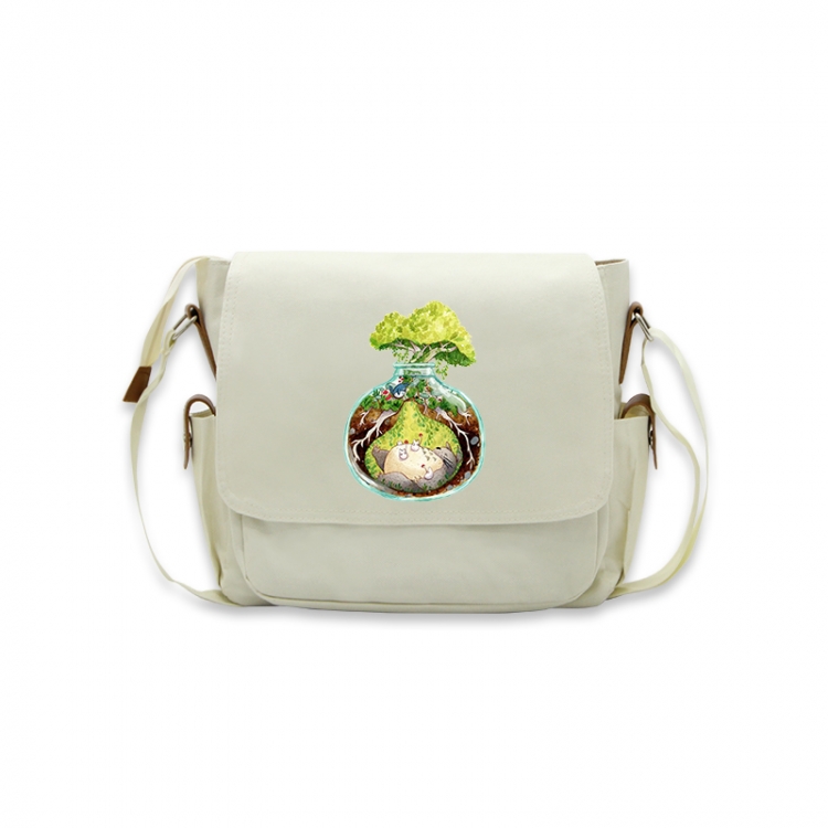 TOTORO Anime Peripheral Shoulder Bag Casual Satchel 33X13X26cm