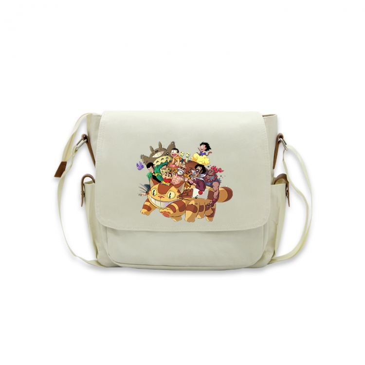 TOTORO Anime Peripheral Shoulder Bag Casual Satchel 33X13X26cm