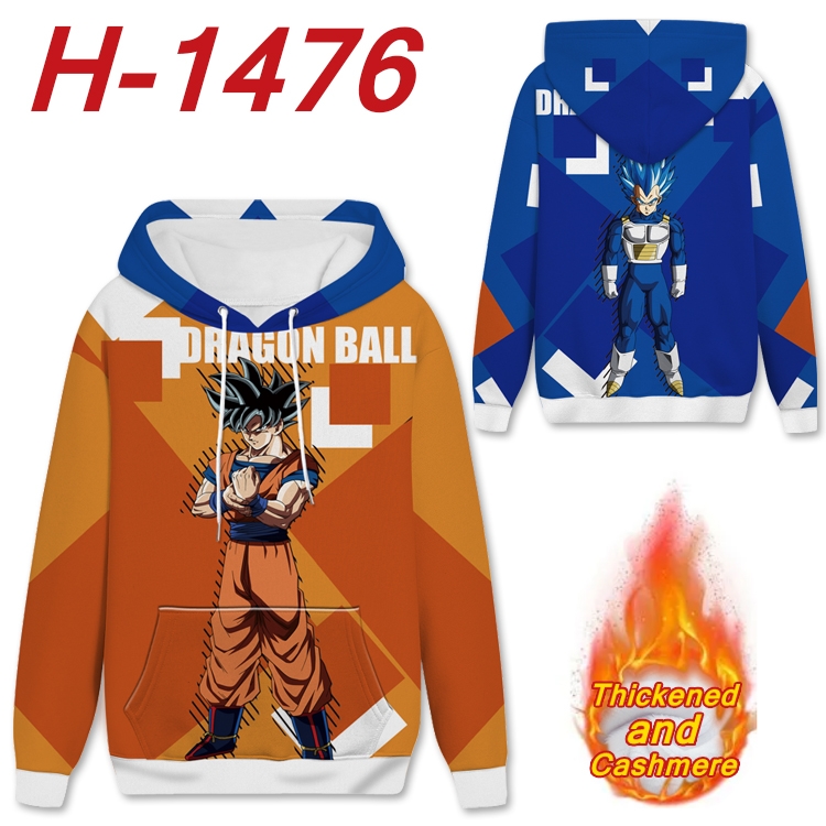 DRAGON BALL anime thickened hooded pullover sweater from S to 4XL H-1476