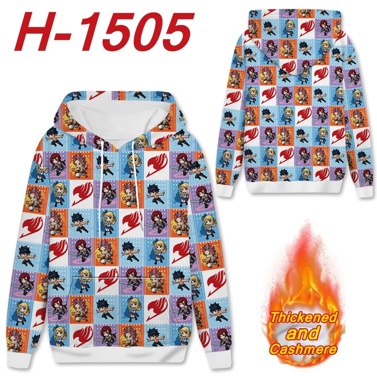Fairy tail anime thickened hooded pullover sweater from S to 4XL  H-1505