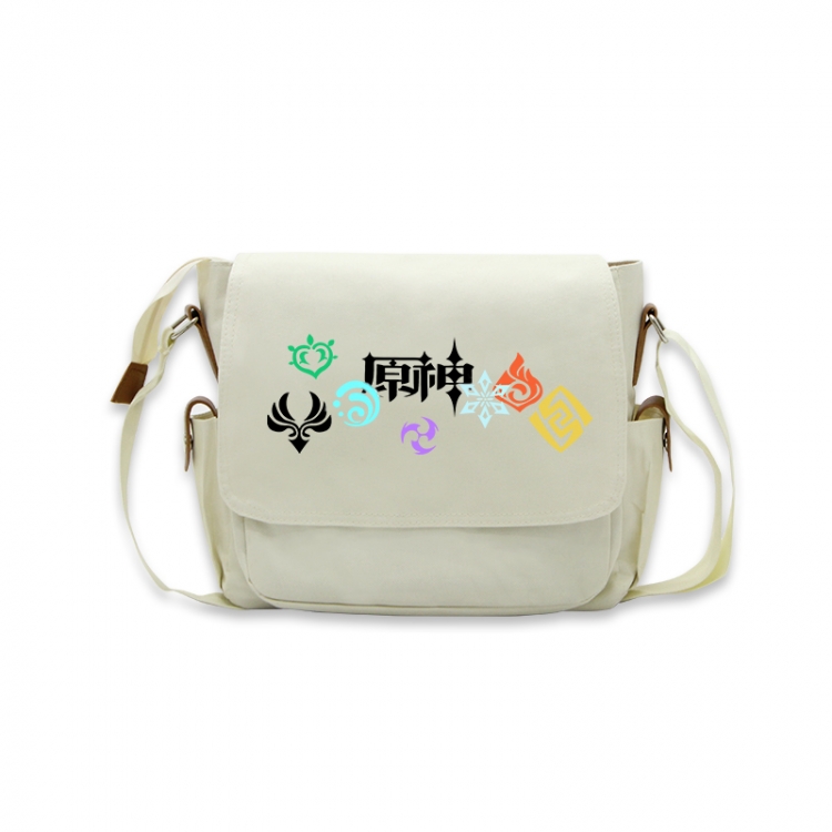Genshin Impact Anime Peripheral Shoulder Bag Casual Satchel 33X13X26cm