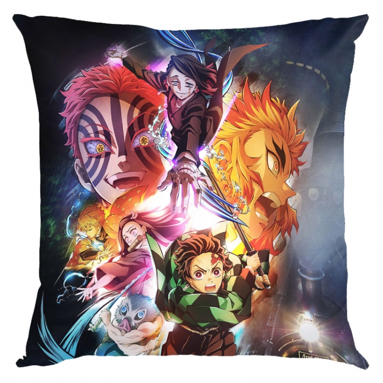 Demon Slayer Kimets Anime square full-color pillow cushion 45X45CM NO FILLING G4-440