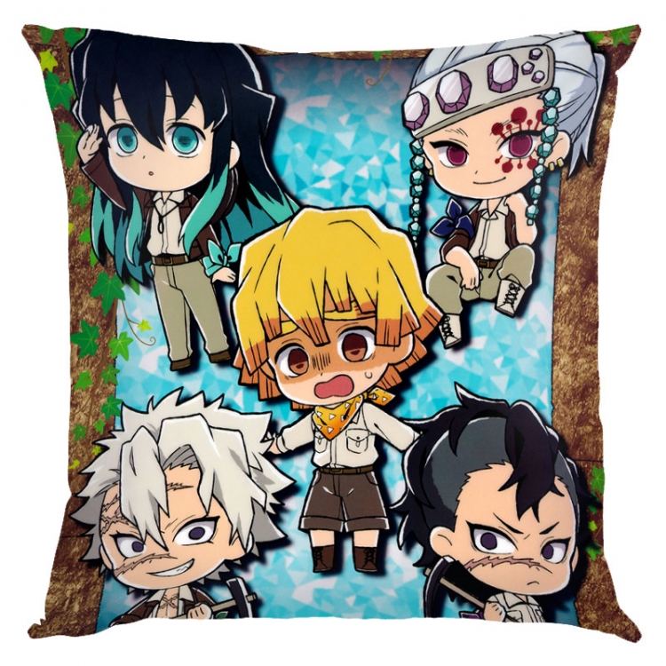 Demon Slayer Kimets Anime square full-color pillow cushion 45X45CM NO FILLING G4-428