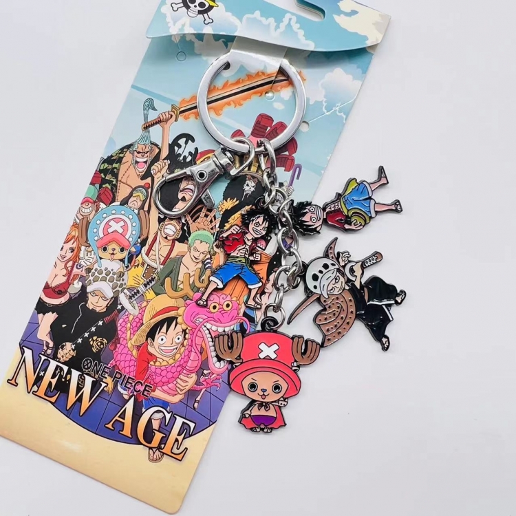 One Piece Anime cartoon color keychain bag pendant 822