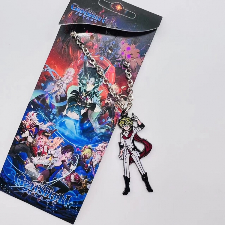 Genshin Impact Anime Peripheral Necklace Color Character Pendant price for 5 pcs
