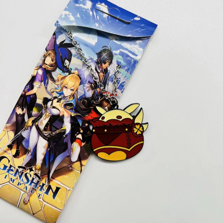 Genshin Impact Anime Peripheral Color Character Necklace Pendant