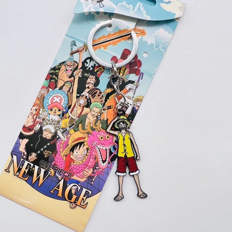 One Piece Anime Peripheral Color Character Keychain price for 5 pcs