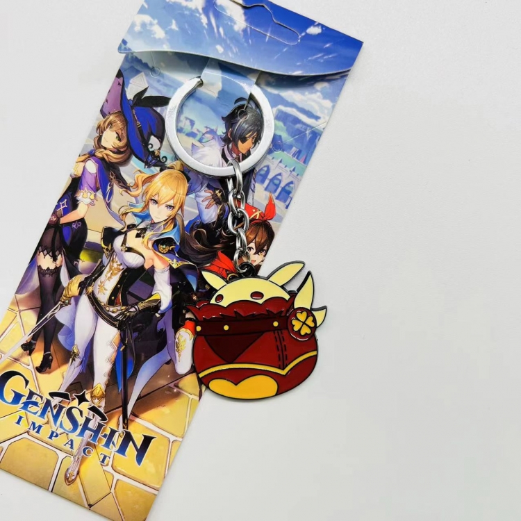 Genshin Impact Anime Peripheral Color Character Keychain price for 5 pcs