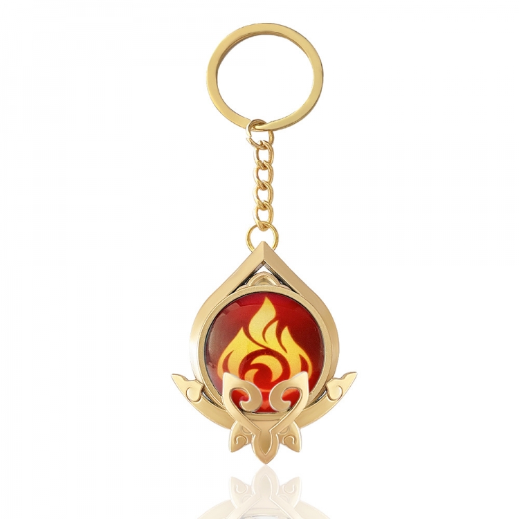 Genshin Impact Luminous Metal Keychain Pendant OPP Bag price for 5 pcs
