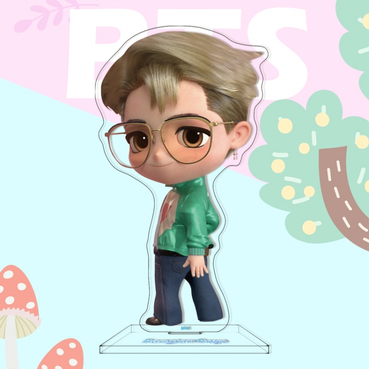  BTS characters acrylic Standing Plates Keychain 16cm