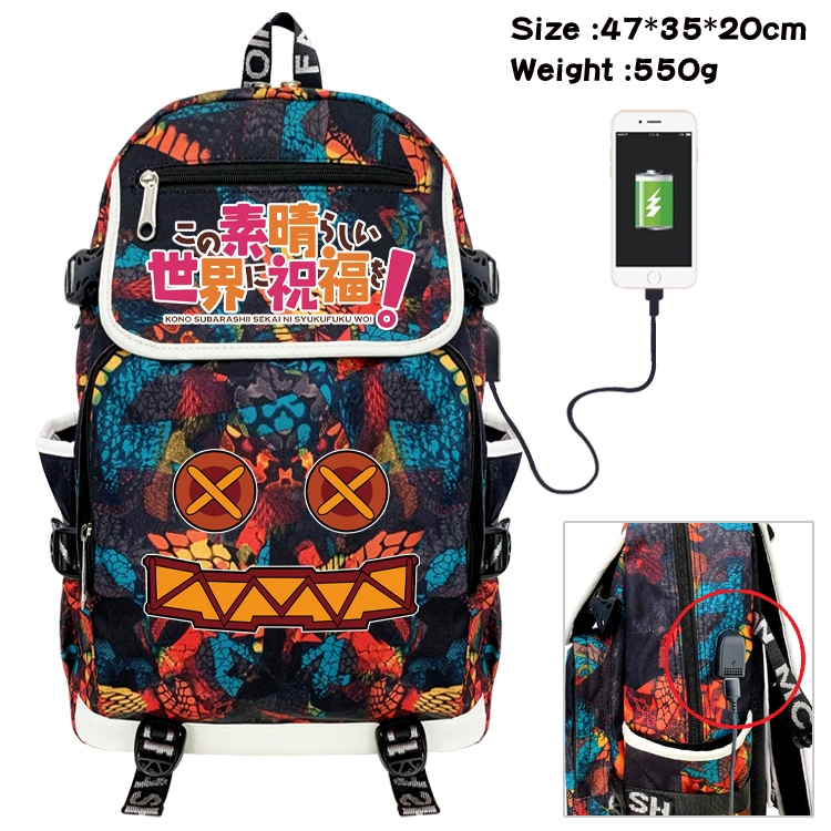 Blessings for a better world Camouflage Waterproof Canvas Flip Backpack Student Schoolbag 47X35X20CM