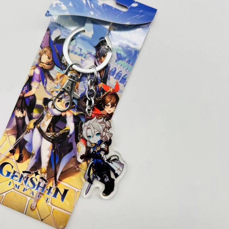 Genshin Impact Anime Peripheral Acrylic Keychain price for 5 pcs