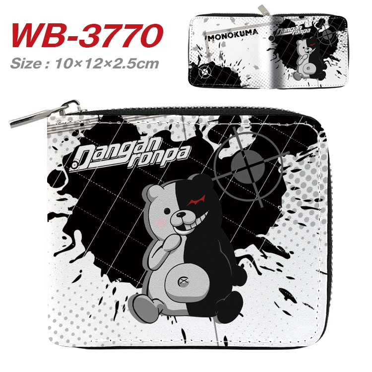 Dangan-Ronpa Anime Full Color Short All Inclusive Zipper Wallet 10x12x2.5cm WB-3770A