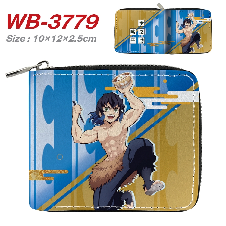 Demon Slayer Kimets Anime Full Color Short All Inclusive Zipper Wallet 10x12x2.5cm WB-3779A