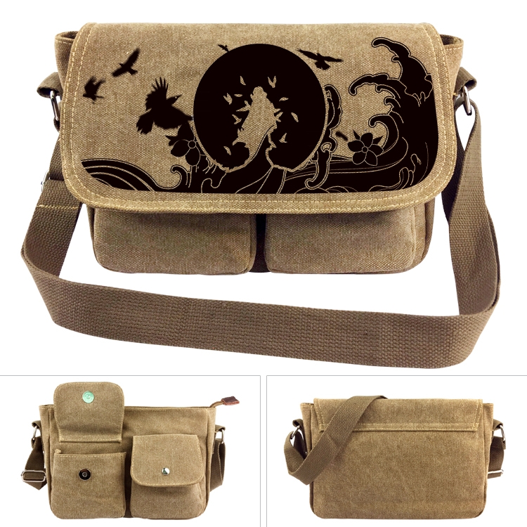 Naruto Anime peripheral canvas shoulder bag shoulder bag 7x28x20cm 