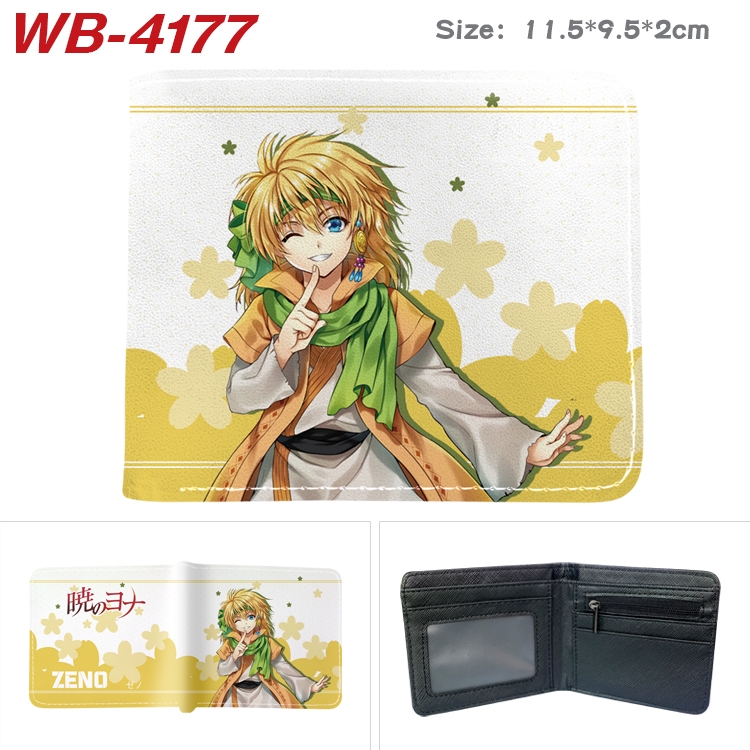 chenxigongzhu Anime color book two-fold leather wallet 11.5X9.5X2CM  WB-4177A