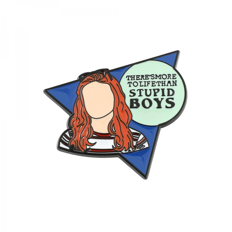 Stranger Things Cartoon metal brooch badge accessories OPP bag 3.6X4CM price for 5 pcs