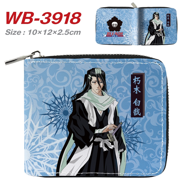 Bleach Anime Full Color Short All Inclusive Zipper Wallet 10x12x2.5cm WB-3918A