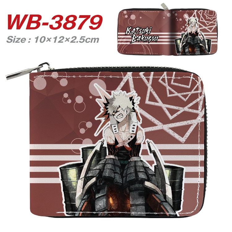 My Hero Academia Anime Full Color Short All Inclusive Zipper Wallet 10x12x2.5cm  WB-3879A
