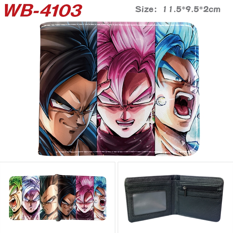 DRAGON BALL Full color pu leather half fold short wallet wallet 11.5X9.5X2CM WB-4103A