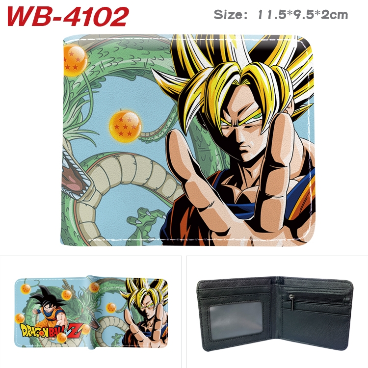 DRAGON BALL Full color pu leather half fold short wallet wallet 11.5X9.5X2CM WB-4102A
