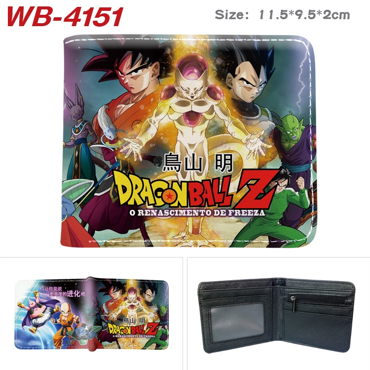 DRAGON BALL Full color pu leather half fold short wallet wallet 11.5X9.5X2CM  WB-4151A
