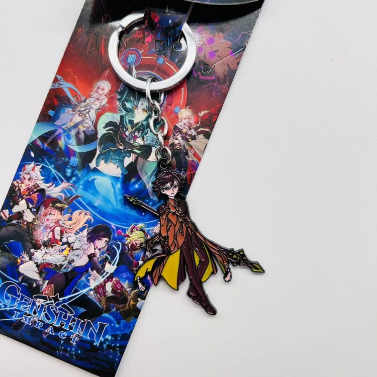 Genshin Impact Anime Peripheral Color Character Keychain price for 5 pcs