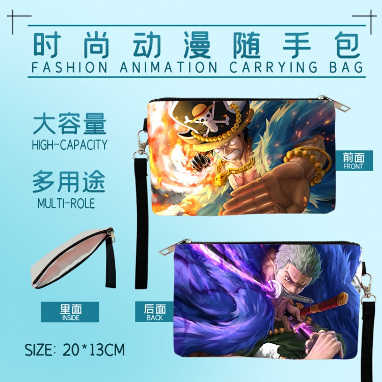 One Piece Fashion Anime Large Capacity Handbag Cosmetic Bag Pencil Case 20x13cm