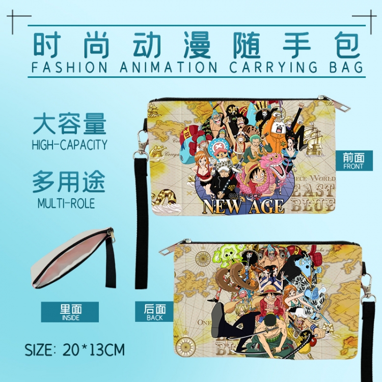 One Piece Fashion Anime Large Capacity Handbag Cosmetic Bag Pencil Case 20x13cm