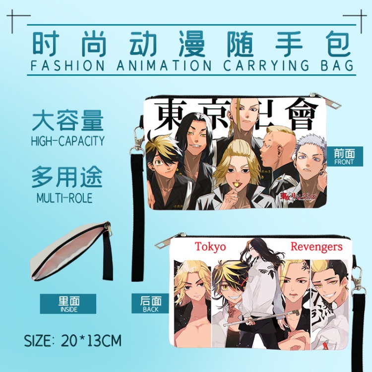 Tokyo Revengers Fashion Anime Large Capacity Handbag Cosmetic Bag Pencil Case 20x13cm