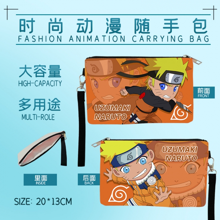 Naruto Fashion Anime Large Capacity Handbag 20x13cm