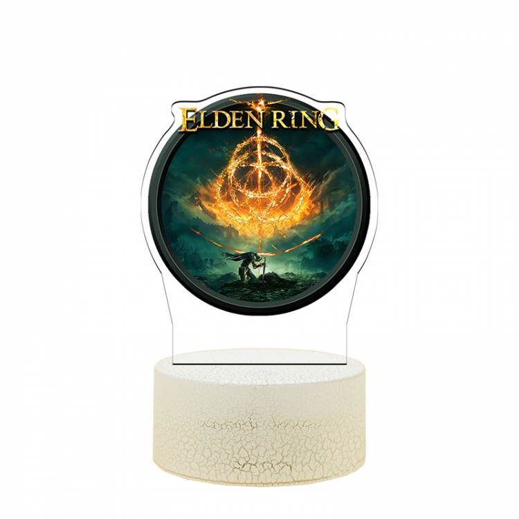 Elden Ring Color acrylic night light 16 kinds of color changing remote control USB interface boxed 14X7X4CM white cracke