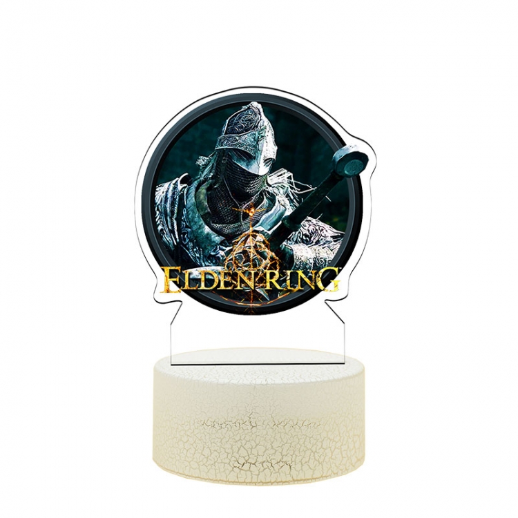 Elden Ring Color acrylic night light 16 kinds of color changing remote control USB interface boxed 14X7X4CM white cracke