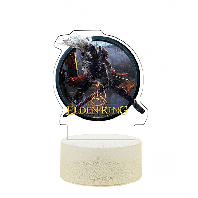 Elden Ring Color acrylic night light 16 kinds of color changing remote control USB interface boxed 14X7X4CM white cracke