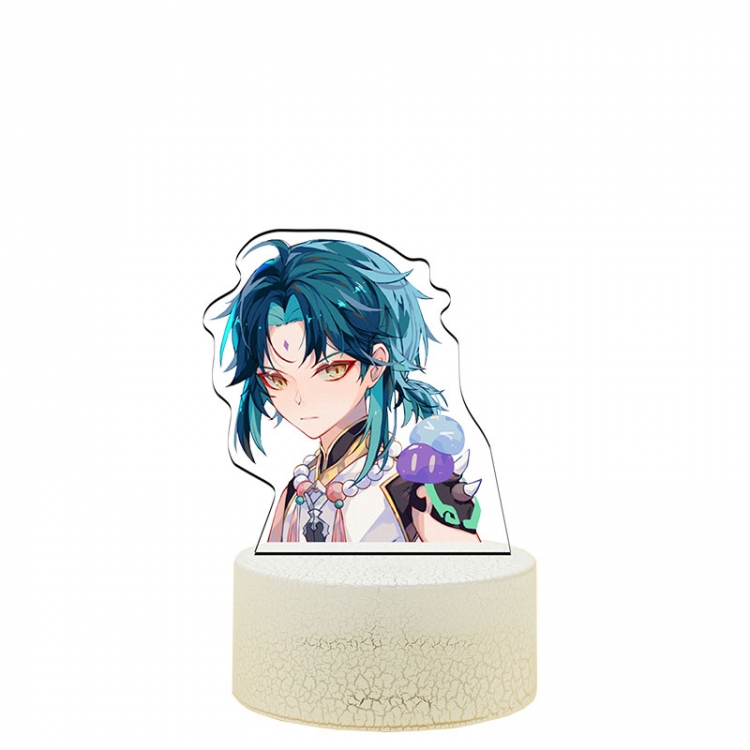 Genshin Impact Xiao Color acrylic night light 16 kinds of color changing remote control USB interface boxed 14X7X4CM whi