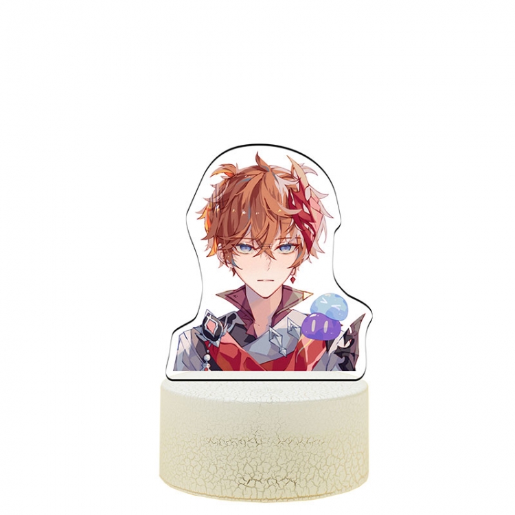 Genshin Impact Tartaglia Color acrylic night light 16 kinds of color changing remote control USB interface boxed 14X7X4C