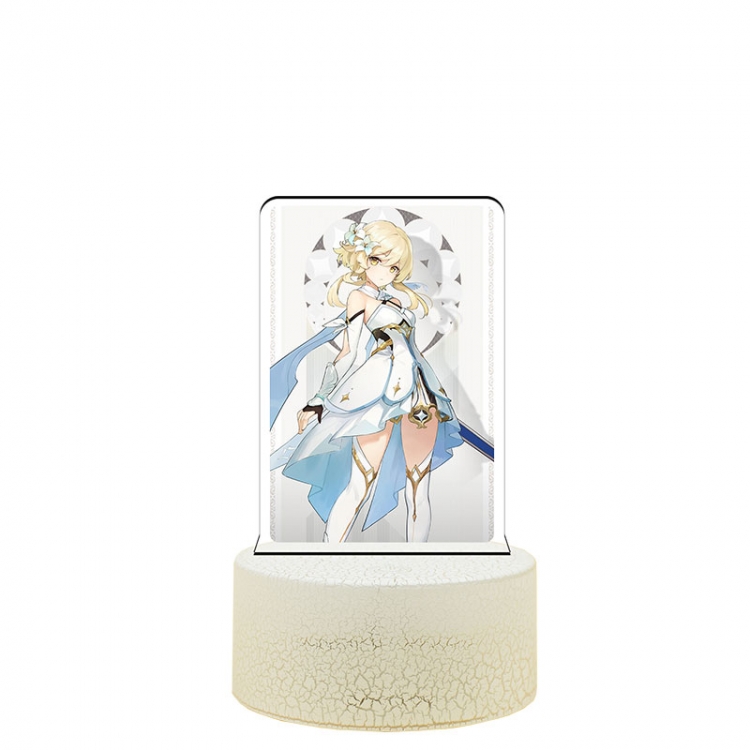 Genshin Impact  Lumine Color acrylic night light 16 kinds of color changing remote control USB interface boxed 14X7X4CM 