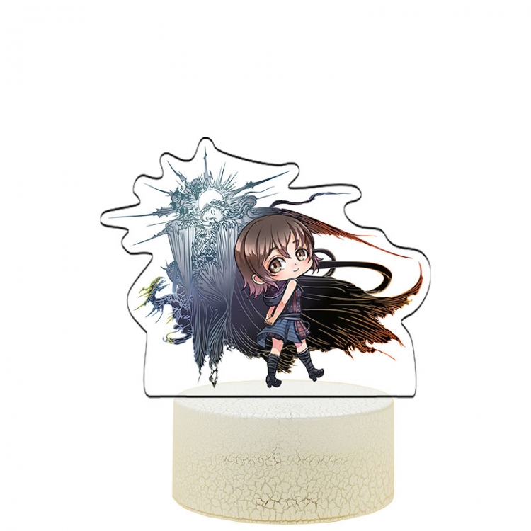 Final Fantasy Q version Color acrylic night light 16 kinds of color changing remote control USB interface boxed 14X7X4CM