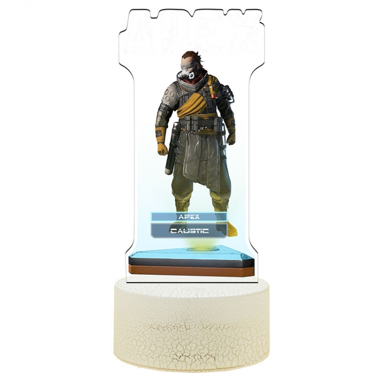 Apex legends Color Acrylic Night Light 16 Color-changing Remote Control USB Interface Box Set 19X7X4CM white cracked bas