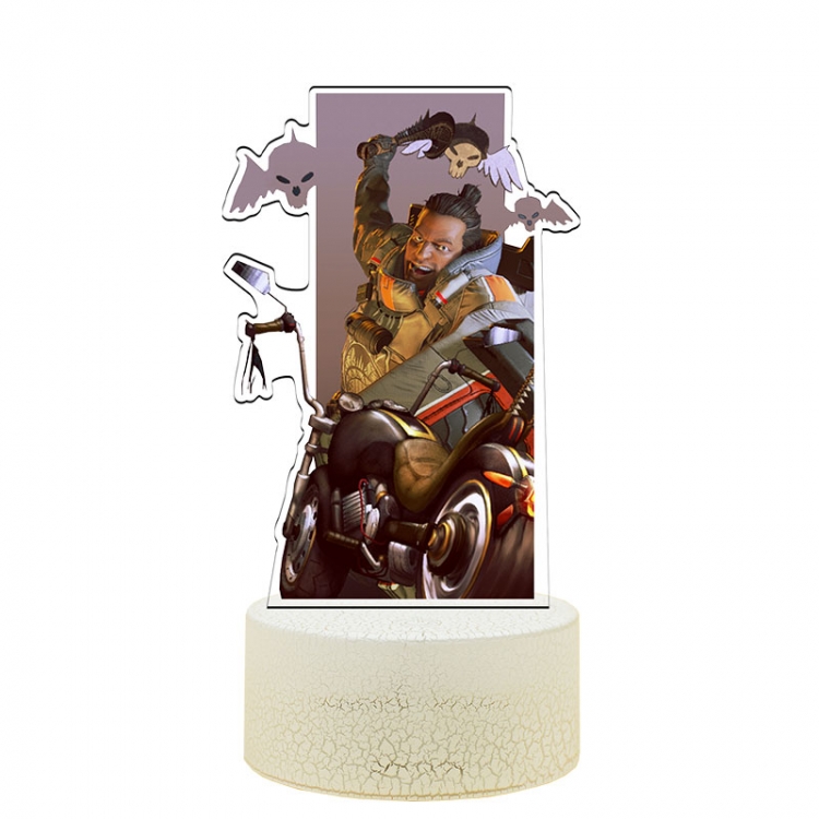 Apex legends Color Acrylic Night Light 16 Color-changing Remote Control USB Interface Box Set 19X7X4CM white cracked bas