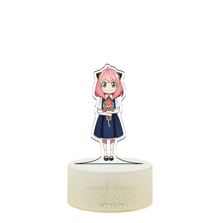 SPY×FAMILY acrylic night light 16 kinds of color changing remote control USB interface boxed 14X7X4CM white cracked base