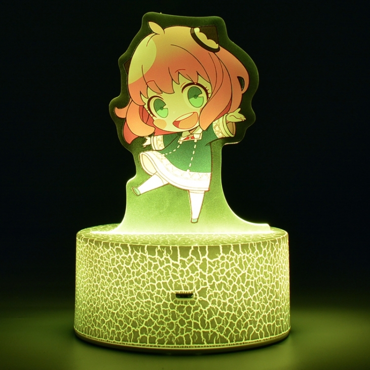 SPY×FAMILY acrylic night light 16 kinds of color changing remote control USB interface boxed 14X7X4CM white cracked base